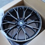 19x8.5 5x120 ET35 72.6 BLACK MILLED WINDOW+MACHINED LIP
