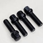 Set Of 10 - 14x1.50 BOLTS BALL BLACK 50MM