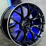 19x9.5 5x120 ET40 72.6 RAYS G016 SATIN BLACK MACHINED LIP WL SL01