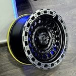 17x9 6x139.7 ET0 110.1 SATIN BLACK MACHINED LIP