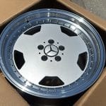 17x9.5 5x112 ET25 66.5 SILVER MACHINED LIP