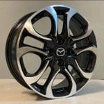 16x6 4x100 ET40 54.1 Black Machined Face