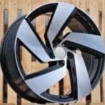 19x8 5x112 ET45 57.1 BLACK MACHINED FACE 6110