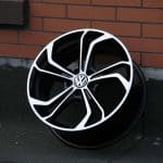 18x8  5x112 ET45 57.1 BLACK MACHINED FACE 698