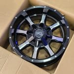 18x9 6x114.3 6x120 ET0 73.1 8037 Black Polished 4X4