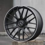 17x7.5 5x112 ET35 66.6 Matt Black w/ Machined Lip C