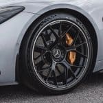 19x9.5 5x112 ET45 66.6 SATIN BLACK MACHINED LIP