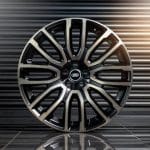 848 22x9.5 5x120 ET40 72.6 BLACK MACHINED FACE KAHN PACE CAR