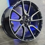 17x8 5x112 ET40 66.6 BLACK MACHINED FACE