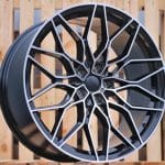 20x8.5 5x112 ET26 66.6 BLACK MACHINED FACE