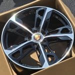22x11.5 5x130 ET70 71.56 porsche BLACK MACHINED FACE