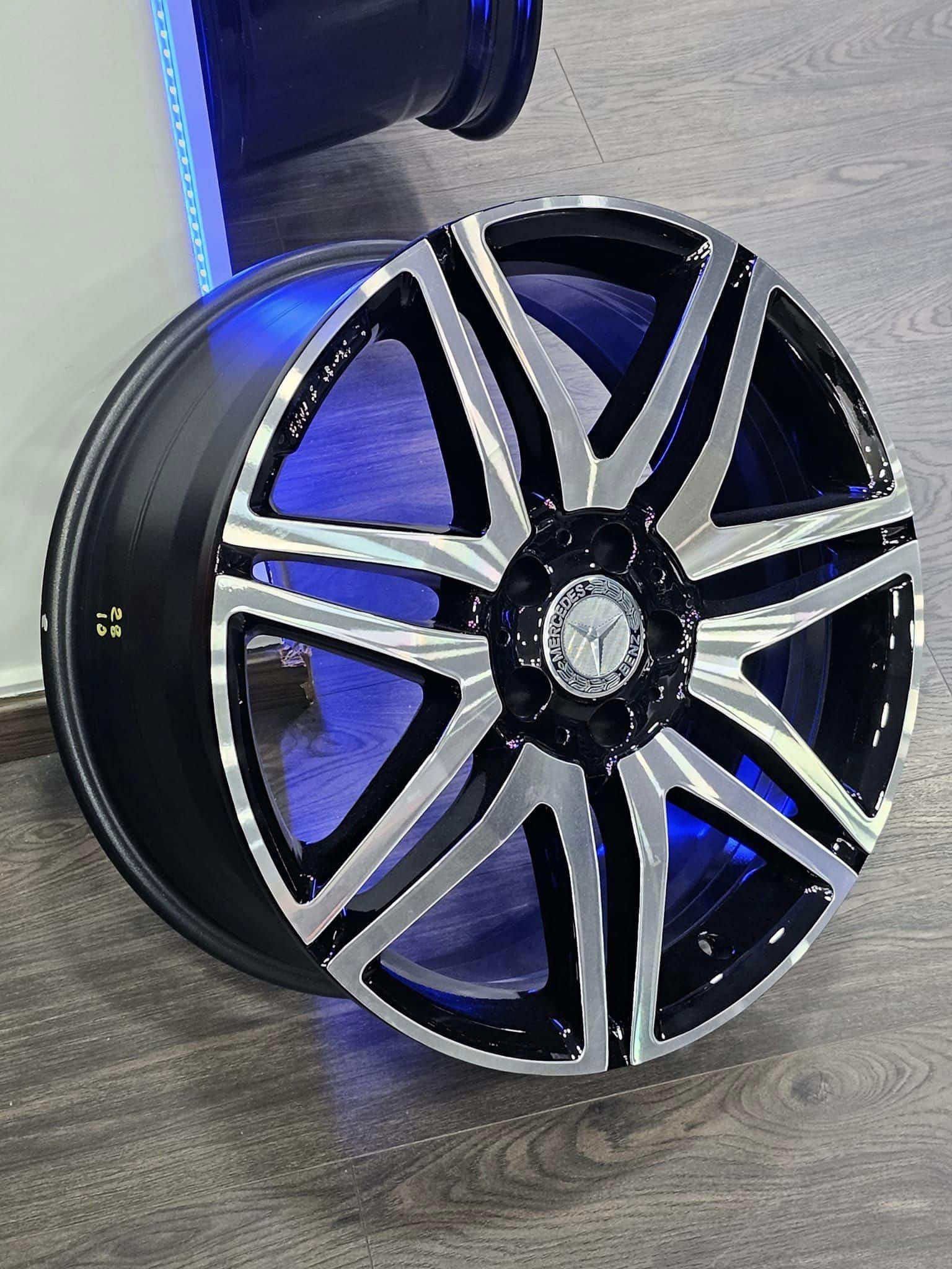 19x9.5 5x112 ET48 AMG SPIDER ORIGINAL BLACK MACHINED - Wheelsworx