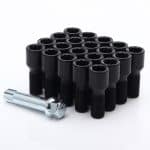 Set of 20 Short BLACK star bolts 14x1.25 + Key