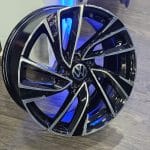 18x8 5x112 ET45 57.1 B5772 IN5481 MB Black Polished VW