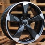 17x7.5 5x112 ET45 66.5 BLACK MACHINED