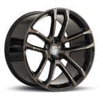 22x10 5x112 ET35 66.6 lumma Black Double Tinted Brown