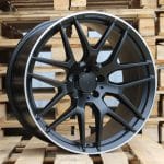 21x10 5x112 ET46 66.6 FE115 BLHMPL Black Half Matt+Polished Lip MER