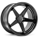 22x11 5x120 ET20 ferrada fr3 gloss black lip matt inner