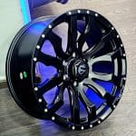 20x9 6x139.7 ET20 110 MATT BLACK FUEL BLITZ