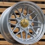 18x10 5x112 5x120 ET15 74.1 SILVER MACHINED LIP HAXER HX025