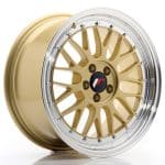 17x8 5x112 ET40 Gold w/Machined Lip