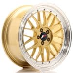 18x8.5 5x112 ET45 Gold w/Machined Lip