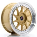 16x8  4x100 ET30 Gold w/Machined Lip