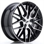 JR28 17x7 ET34 5X120 BLANK Gloss Black Machined Face