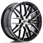 18x7.5 5x112 ET40 Gloss Black Machined Face