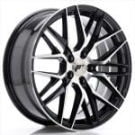 18x7.5 5x112 ET20 BLANK Gloss Black Machined Face