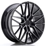 JR38 20x8.5 ET37 5x112  BLANK Black Brushed w/Tinted Face WL