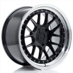 JR40 18x9.5 ET35 5X114.3 BLANK Glossy Black w/Machined Lip
