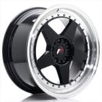 JR6 18x10.5 ET25 5x120  BLANK Gloss Black w/Machined Lip