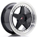 JR6 18x8.5 ET35 5x120  BLANK Gloss Black w/Machined Lip
