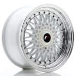 16x8 4x100 4X108 ET25 White w/Machined Lip