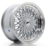 JR9 17x8.5 ET20 4x100 BLANK Silver w/Machined Lip+Silver Rivets