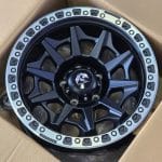 18x9 5x127 ET-12 78.1 L2174  Black Half Matt+Polished Lip 4X4