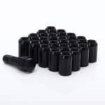 Set of BLACK imbus lug nuts 12x1.25 + Key