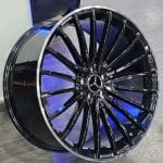 22x9 5x112 ET32 66.6 BLACK POLISH LIP MERC