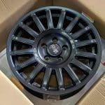 17x8 6x120 ET35 OZ RALLY RAID MATT BLACK SILVER LETTERING