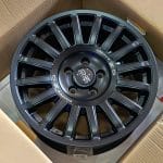 18x8.5 5x120 ET38 CB79  OZ RALLY RAID MATT BLACK SILVER LETTERING