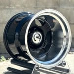 15x10 6x139 ET-52 110.1 Black Machined Lip