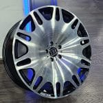 22x9 5x112 ET32 66.6 XE629 BLACK MACHINED MAYBACH 3