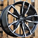 20x8 5x112 ET27 66.6 Black Polished