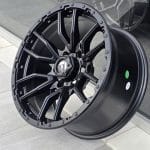 17x9 6x139.7 ET0 110.1 Matt Black w/ Gloss Black Lip