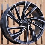 16x7 5x100 ET30 73.1 BLACK MACHINED FACE
