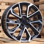 17x7.5 5x100 ET35 73.1 BLACK MACHINED FACE