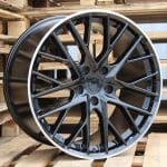 21x9.5 5x130 ET61 71.6 BLACK MACHINED LIP