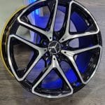 20x9.5 5x112 ET45 66.5 BLACK MACHINED FACE