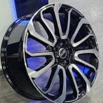 22x9.5 5x120 ET45 72.6 BLACK MACHINED FACE
